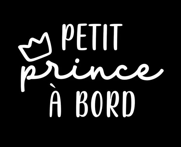 Autocollant Voiture Petit Prince à Bord