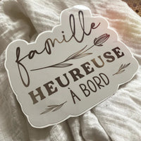 Autocollant Voiture Famille Heureuse à bord