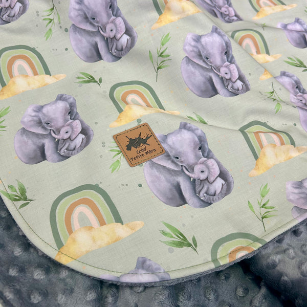 Poncho Softshell Maman éléphant + Capuchon Amovible