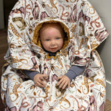 Poncho Softshell Créatures des bois + Capuchon Amovible