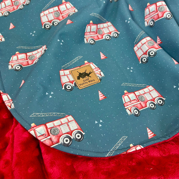 Poncho Softshell Camion pompier + Capuchon Amovible