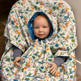 Poncho Softshell Petite savane + Capuchon Amovible