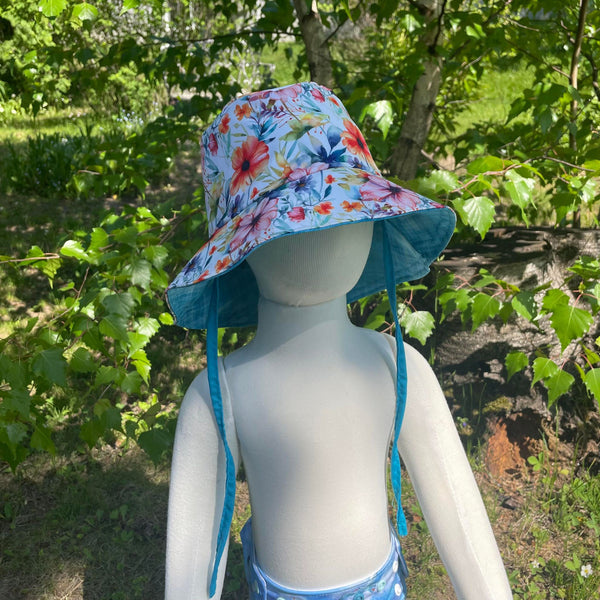 Chapeau Été Floral Aquarelle