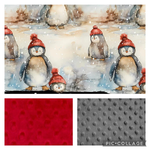Bas De Noel Pingouin Tuque Rouge