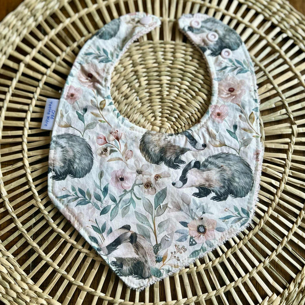 Bavoir Blaireau Floral