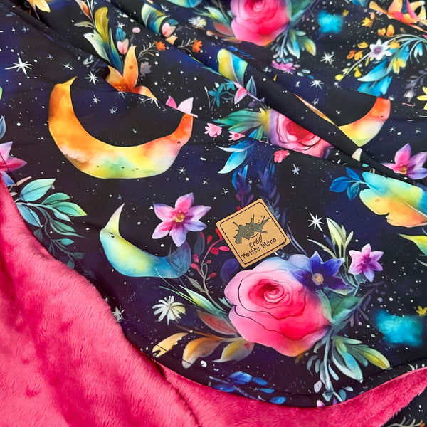 Poncho Softshell Floraison nocturne + Capuchon Amovible