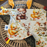 Doudou Éveil Animaux fleuri
