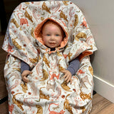 Poncho Softshell Monde de chats + Capuchon Amovible