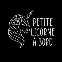 Autocollant Voiture Petite Licorne à Bord