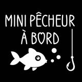 Autocollant Voiture Mini Pêcheur(se) à Bord