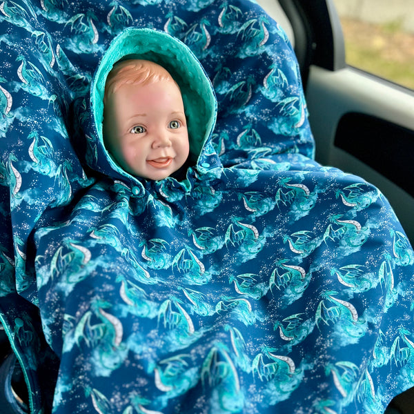 Poncho Softshell Dragon celtique + Capuchon Amovible