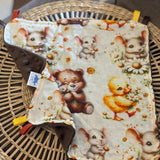 Doudou Éveil Animaux fleuri