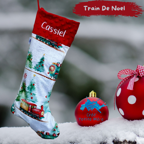Bas De Noel Train Noel