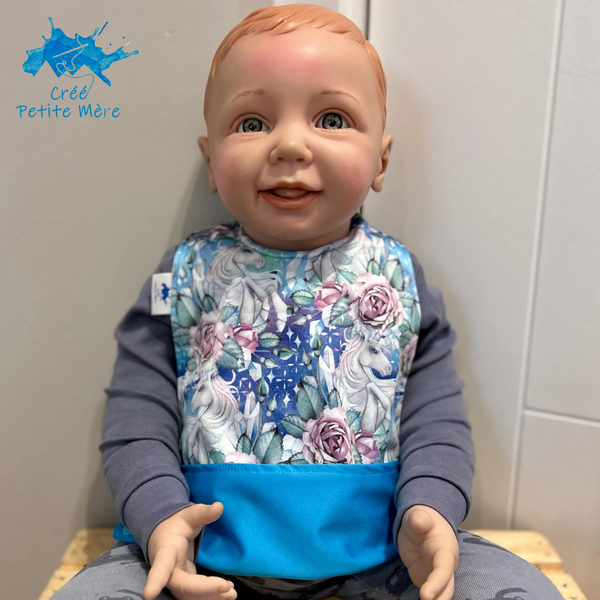 Bavette Imperméable Licorne Floral