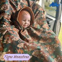 Poncho Softshell Tigre Monstera  + Capuchon Amovible