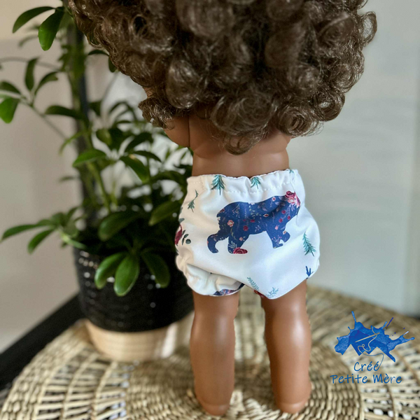 Couche Poupée Ours Floral
