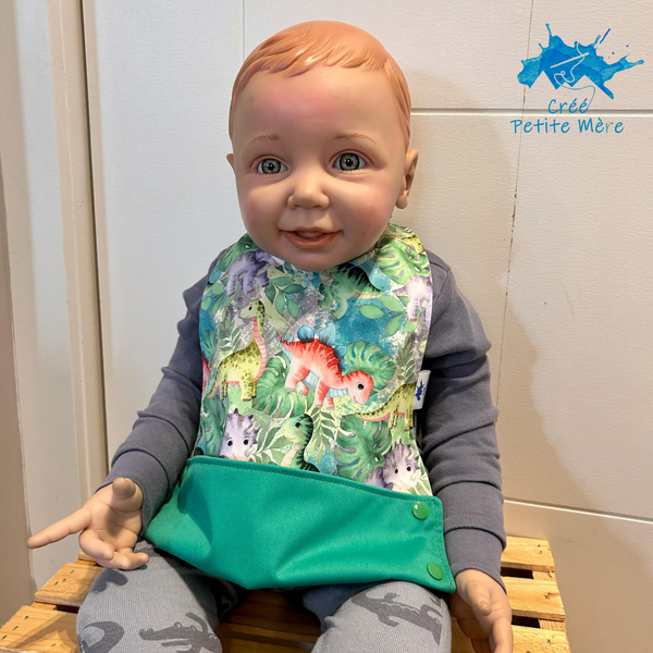 Bavette Imperméable Dino Feuillage