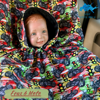 Poncho Softshell Feux & Moto + Capuchon Amovible