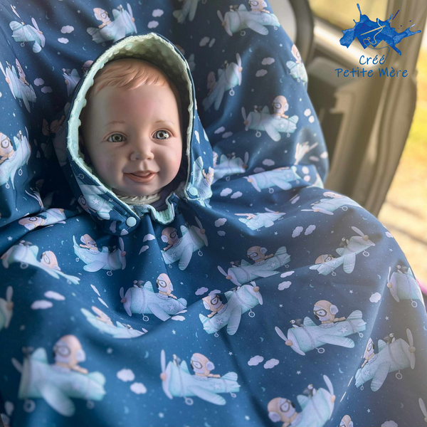 Poncho Softshell Koala Pilote  + Capuchon Amovible