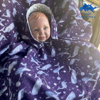 Poncho Softshell Constellation Baleine + Capuchon Amovible