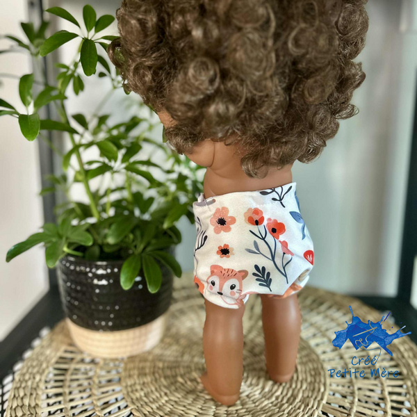 Couche Poupée Forêt Floral
