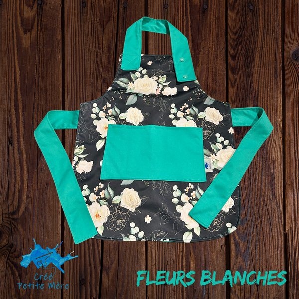 Tablier Fleurs Blanches