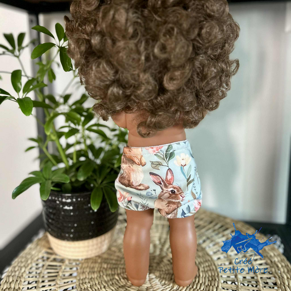 Couche Poupée Lapin Floral