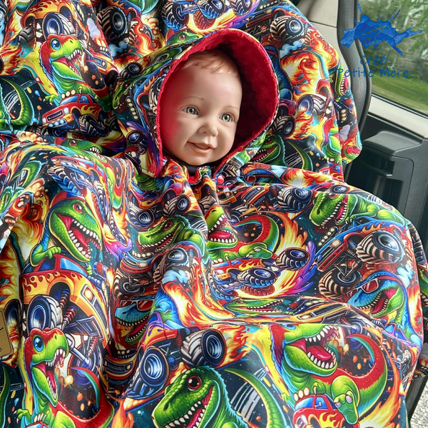 Poncho Softshell Dino Truck + Capuchon Amovible