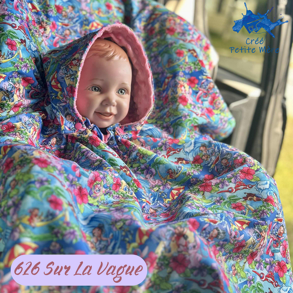 Poncho Softshell 626 Sur La Vague  + Capuchon Amovible