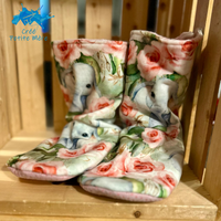 Pantoufle Éléphant Floral Médium