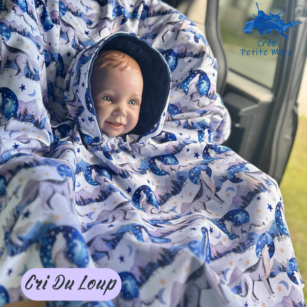Poncho Softshell Cri Du Loup + Capuchon Amovible