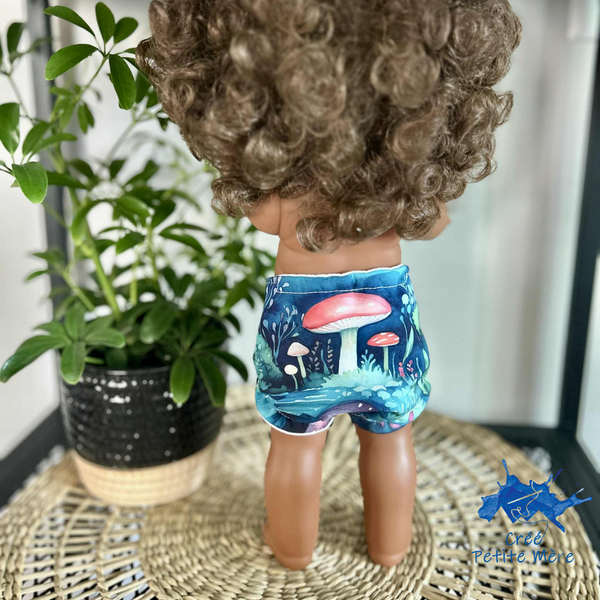 Couche Poupée Champignon Navy