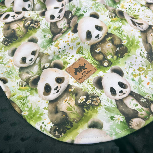 Poncho Softshell Panda verdure + Capuchon Amovible