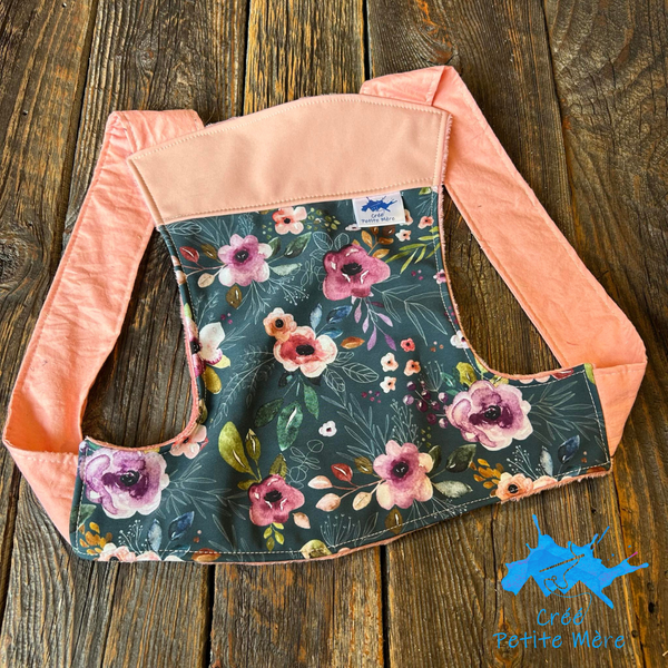 Porte Poupée Floral Sarcelle