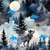 Poncho Loup Nocturne
