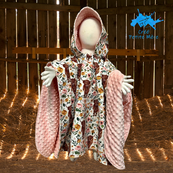 Poncho Highland Fleurs Vintage