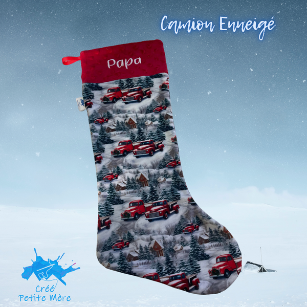 Bas De Noel Camion Enneigé