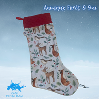 Bas De Noel Animaux Forêt & Gui