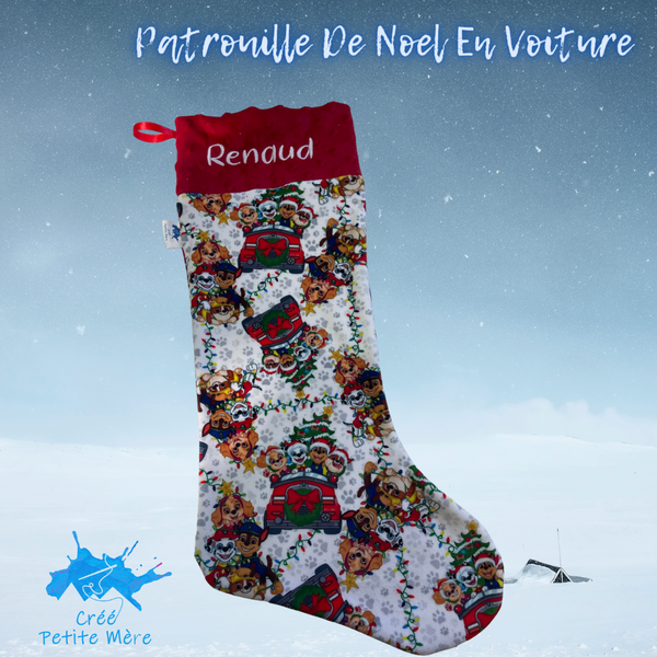 Bas De Noel Patrouille De Noel En Voiture