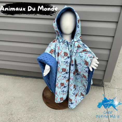 Poncho Animaux Du Monde