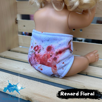 Couche Poupée Renard Floral