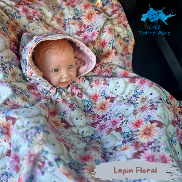 Poncho Lapin Floral