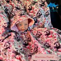 Poncho Blaireau Floral