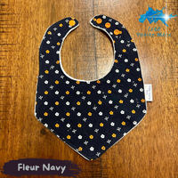 Bavoir Fleurs Navy