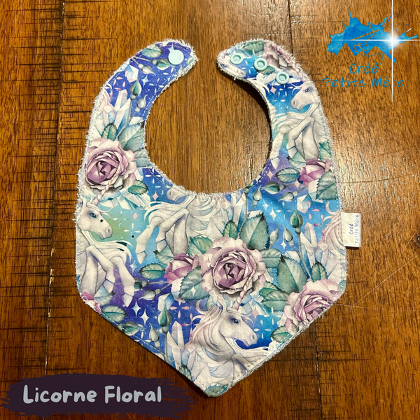 Bavoir Licorne Floral