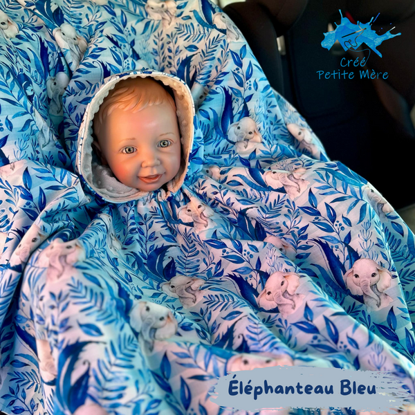 Poncho Éléphanteau Bleu