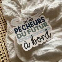 Autocollant Voiture Petits pêcheurs du futur à bord