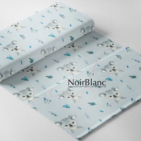 Poncho Bébé Koala Feuillage Bleu