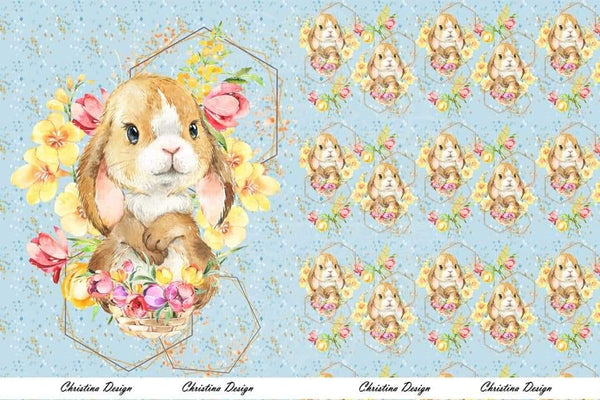Doudou Lapin Fleuri