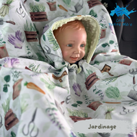 Poncho Softshell Jardinage + Capuchon Amovible